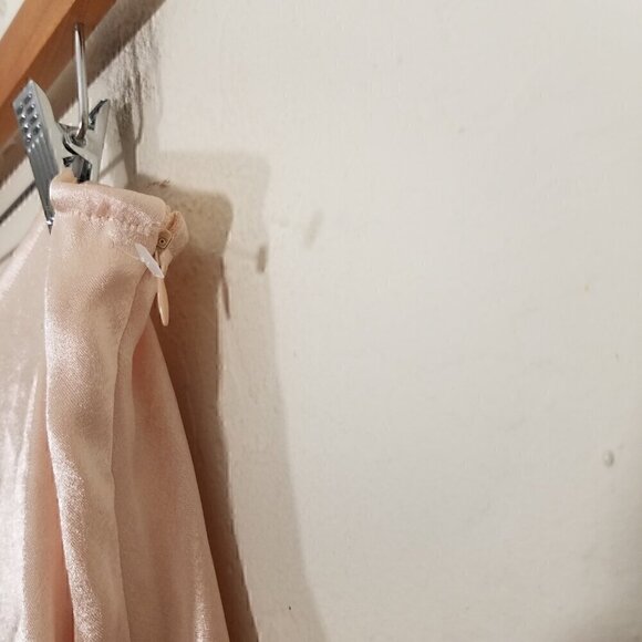 NWOT Free People Sunrise Satin Asymmetrical Midi Skirt Satin Size 8 - Picture 6 of 12